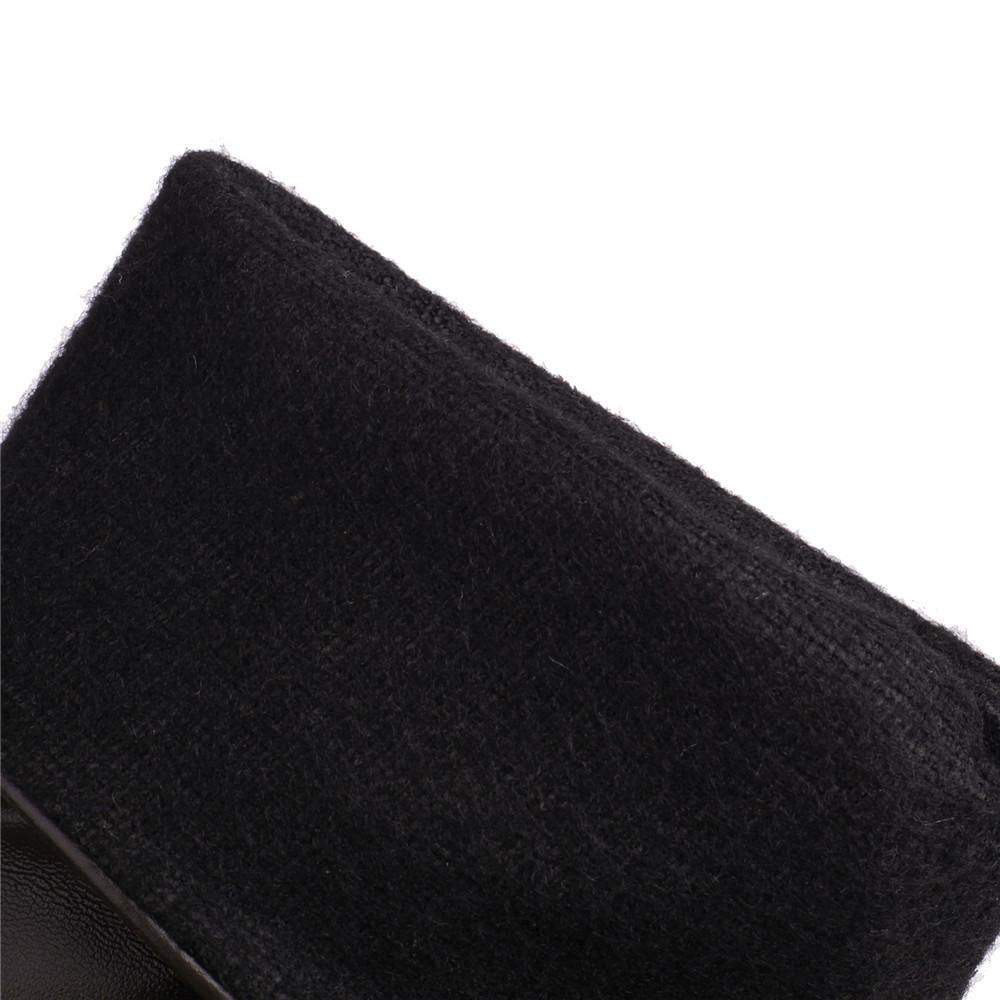 Fashion Fashion Classic Lady Winter Mid Calf Solid Boots Brand High Heel Boots Women Block Heel Platform Round Toe Shoes Woman Black