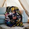 Custom Name Naruto lightning action. Flannel Fleece Blanket Cozy Warm Throw Blanket For Couch Bed Travel All Season Use