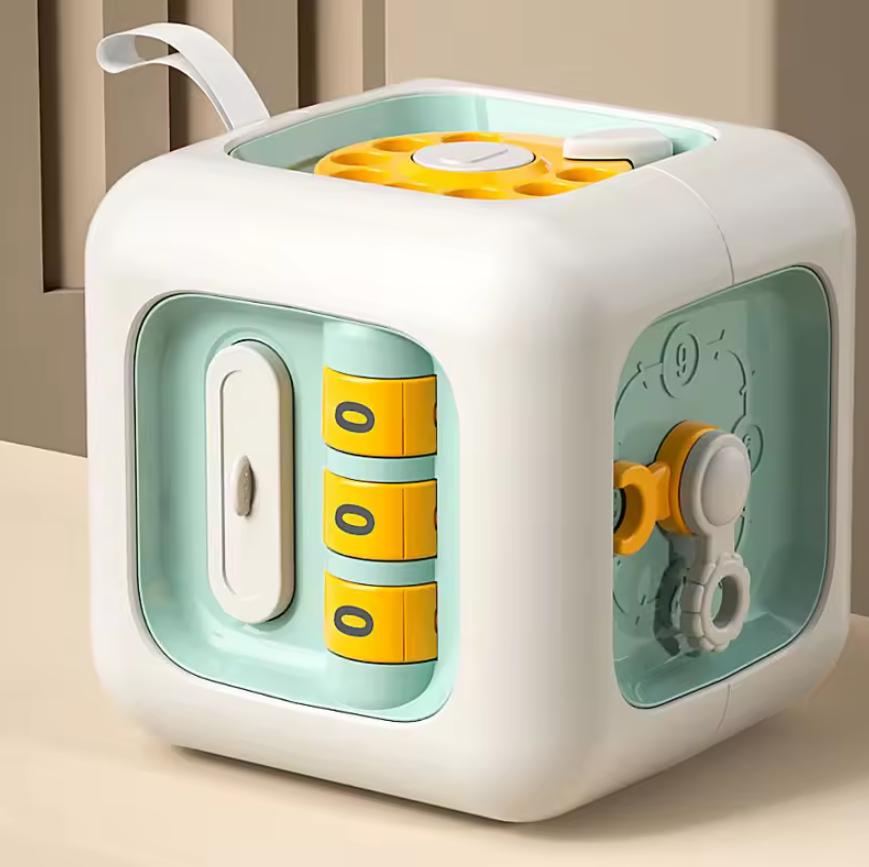 6 in 1 Montessori Educational Toys Sensory Busy Board Baby Practice Skills Drawer Cube  Educational Toys For Girl Boy