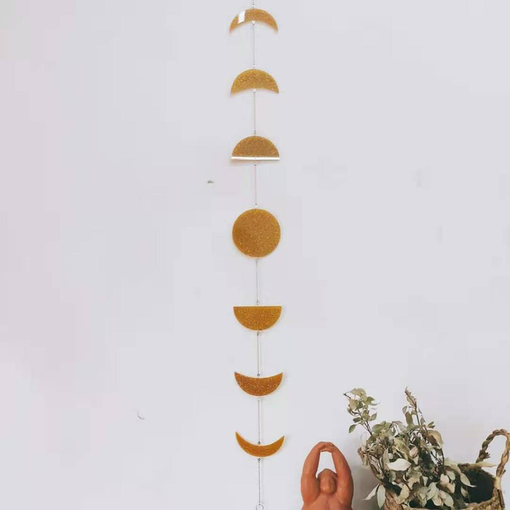 

Bohemian Moon Periodic Alternation Hanging Lunar Cycle Decor, Ornament Pendant for Decor золотий