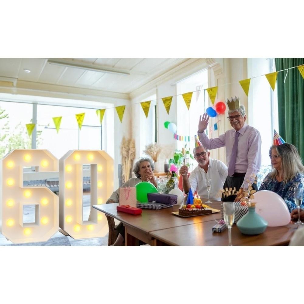 91cm LED Light Balloon Light Up Balloons Birthday Balloon Frame  Birthday Decoration