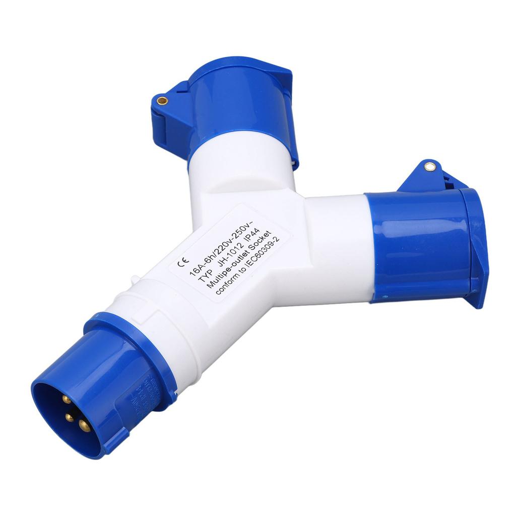 220‑250V 3Pin Industrial Waterproof Plug 16A Y Shape Aviation Plug Socket with Dust Cover for Ship Yacht