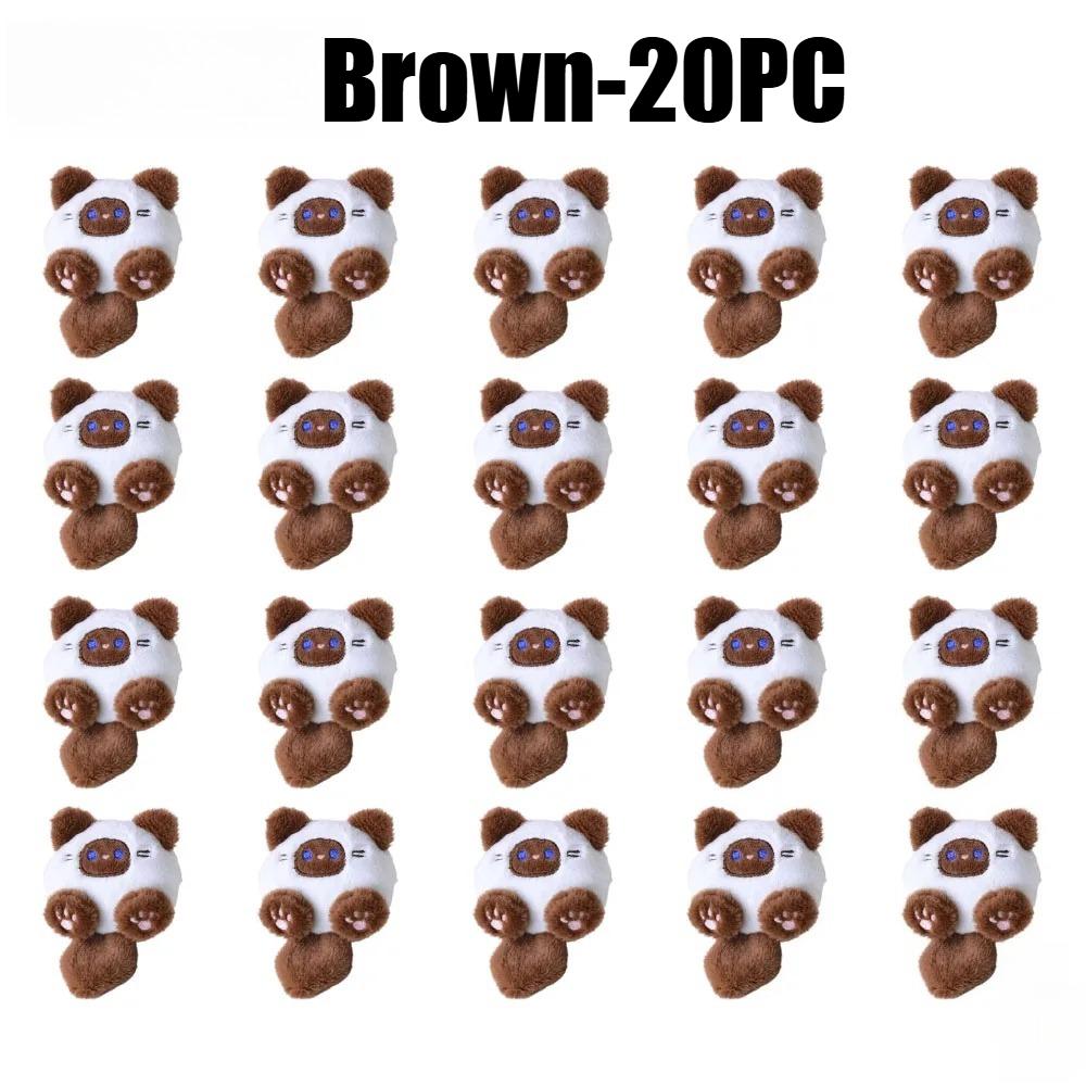 1-20PCS Fashion Long Tail Cat Tail Keychain Filling Cat Bag Decoration Keychain Cat Cute Christmas Birthday Gifts Keyring