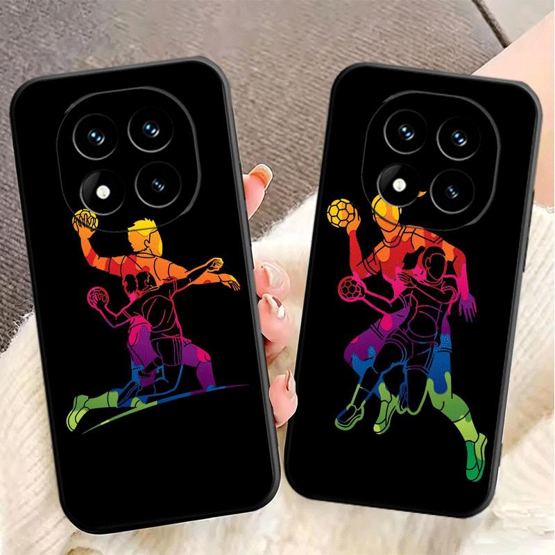 Handball Sport Soft Phone Case for Xiaomi Redmi Note 12 13 14 15 Pro Plus 11 12S 11S 11T 10 4G Black Cover Back Shell