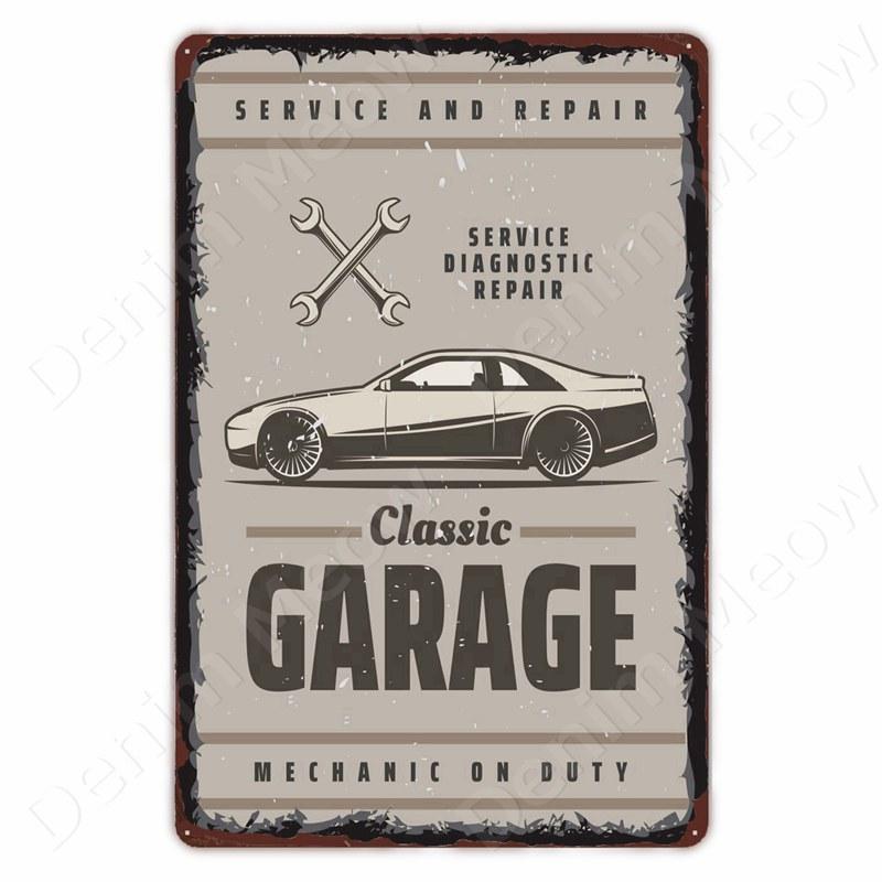 Vintage Metal Sign for Man Cave Garage, Classic Car, Gasoline Plaque Posters, Auto Repair Service, Tin Sign, Wall Decor