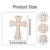 12Pcs Wooden Crosses for Crafts with Hole Jesus Ornament Wood Tags Hanging Cross Ornament Unfinished Cross for Decoupage