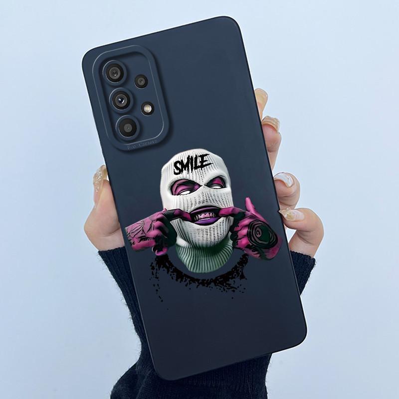Shockproof Matte Case For Samsung Galaxy A32 A52 A52S A72 M52 5G Lovely Cartoon Liquid Silicone Camera Protective Bumper Cover