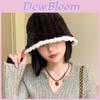 Stylish Autumn Winter Bucket Hat With Polyester Knit For Women