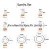 600-Piece Stainless Steel Flat Washer Set (M2-M12) with Screw and Metal Gasket Box