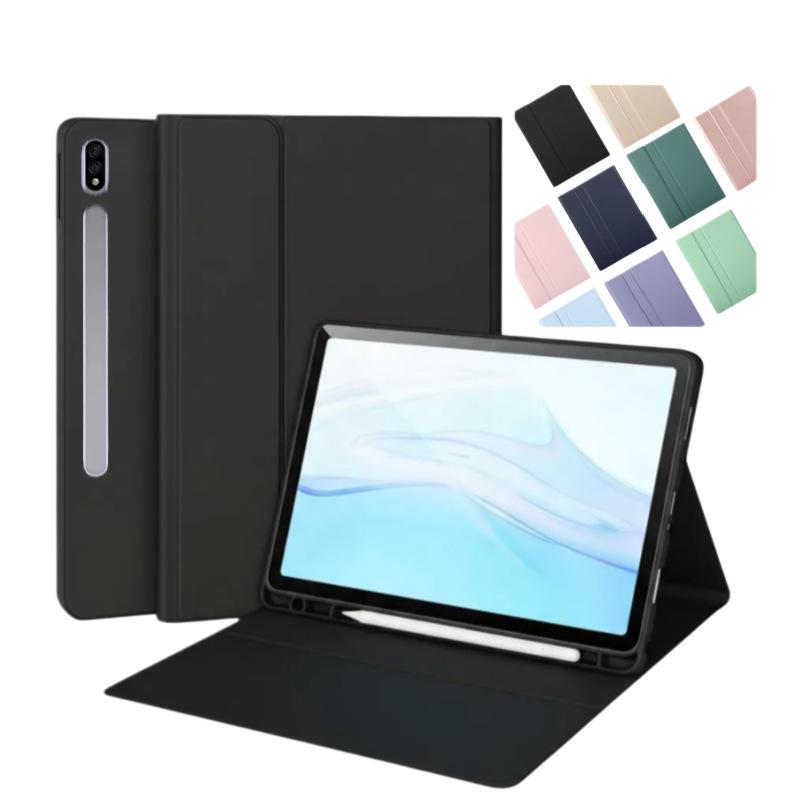 Samsung A9 Plus Tablet Lederen Magnetische Beschermhoes met Pennenhouder voor S10 Lite, A8, S9FE+, Valbestendige S11 Hoes.