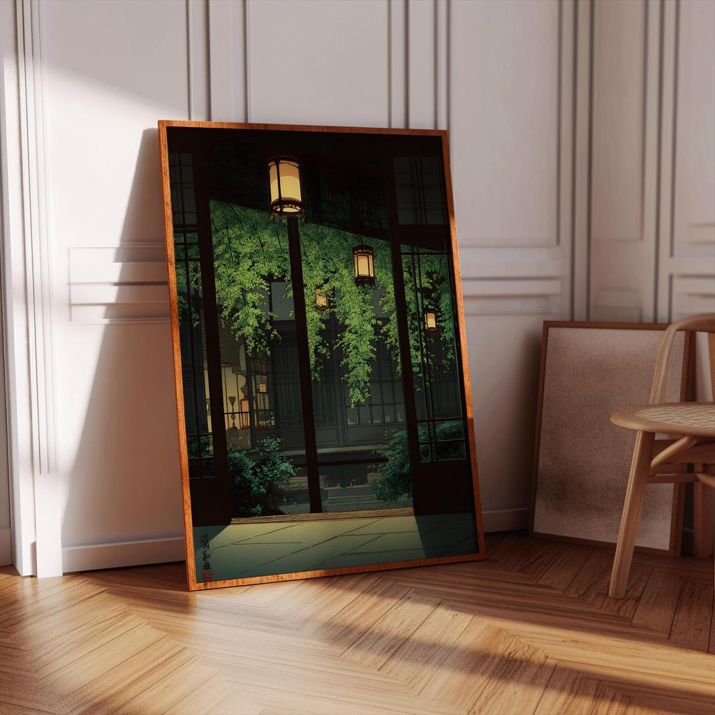 Manga Style Japanese Street Landscape Canvas Prints Night Hut Wall Art Posters for Living Room Coffee House Bar Home Decor Gifts
