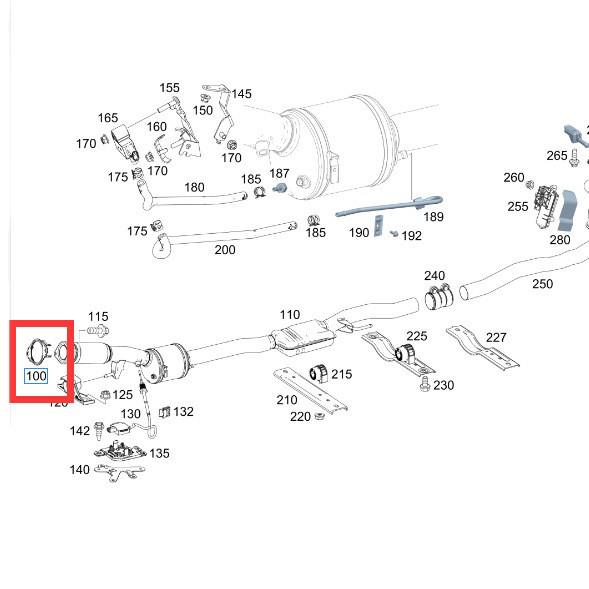 Mercedes M177/M282/M260 Exhaust Pipe Gasket 1774920400