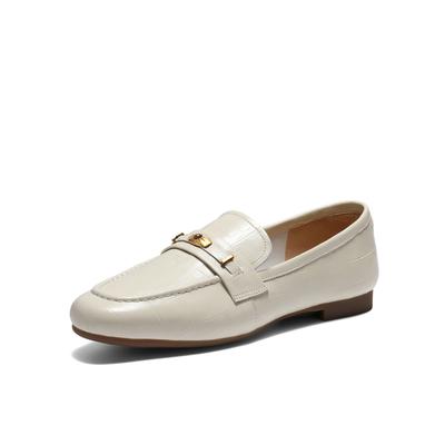 Belle Texture Penny Loafers Women's 2026 Spring New Soft Leather Flat Sole Shoes