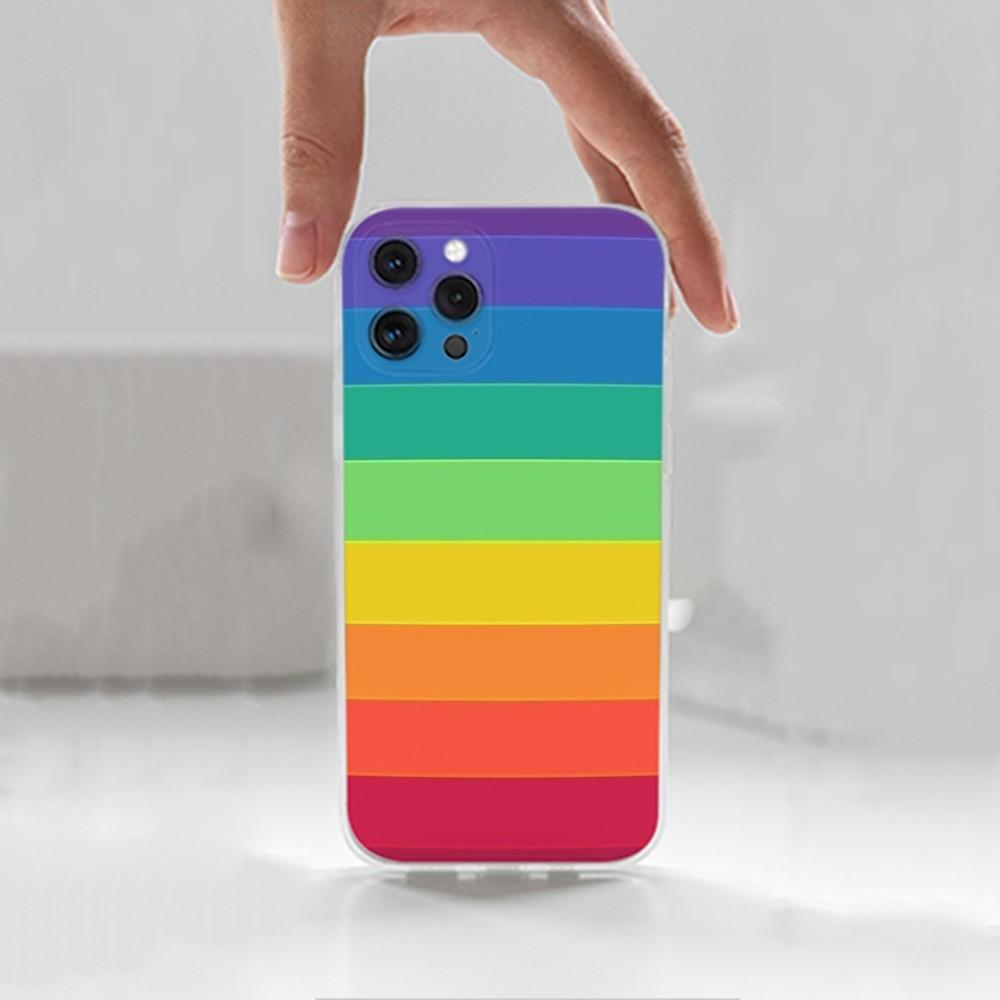 L-Lesbian LGBT Rainbow Pride Phone For iPhone 16,15,14,13,12,11 Plus,Pro,Max,XR,XS,X,7,8 Plus,SE,Mini,Transparent,Silicone Case
