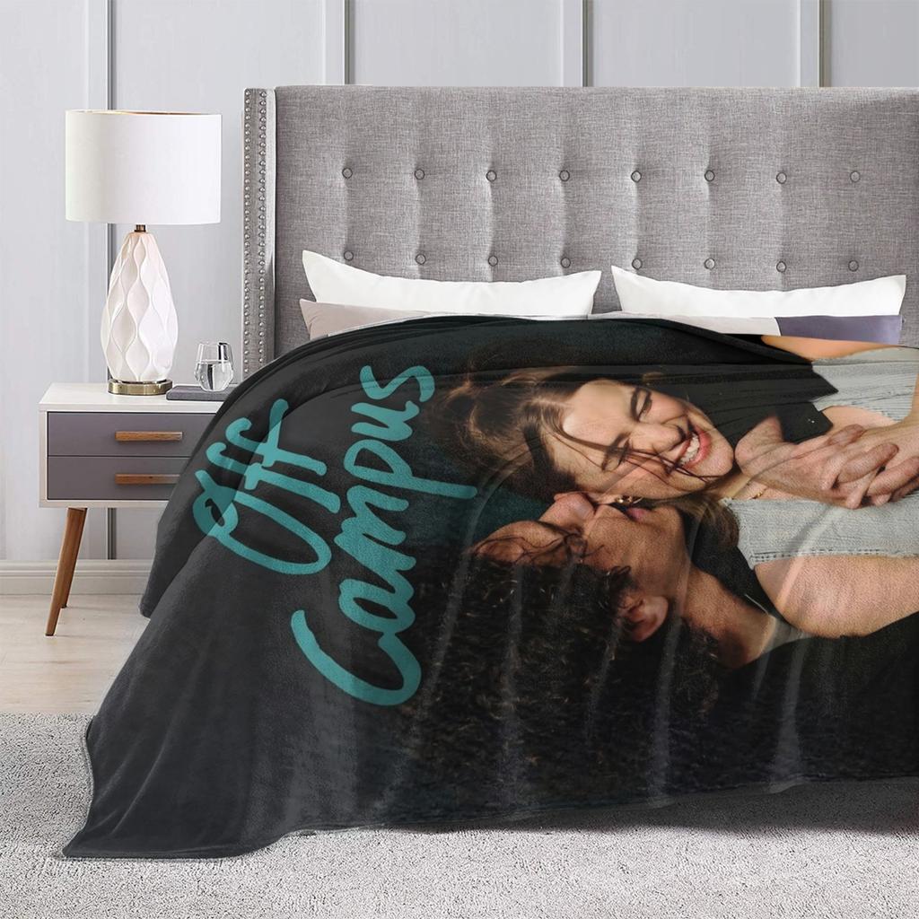 Off Campus Hockey Romance Flannel Throw Blankets Blanket for Bed Travel Lightweight Bed Rug,