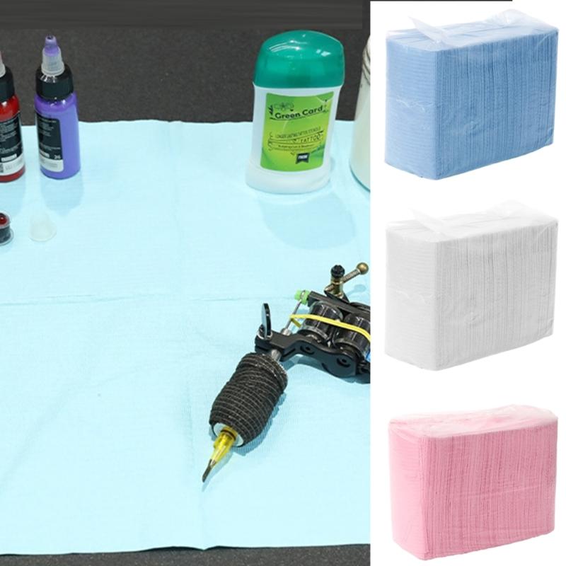 125pcs Disposable Nail Art Table Mat Waterproof Beauty Paper Sheets Salon Pad for Home and Personal Use