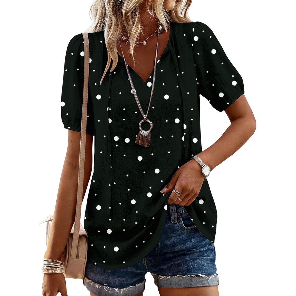 Women's Fashion Casual Striped Print Top
