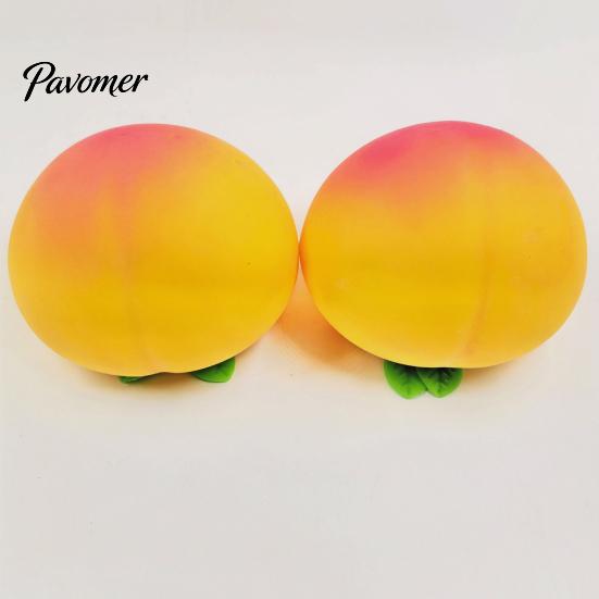 Peach Fidget Toys Giant Simulated Squeeze Toy, Stress Relief Sensory Pinch Fake Toy Realistic Fruit Ball for Home Office Relaxation