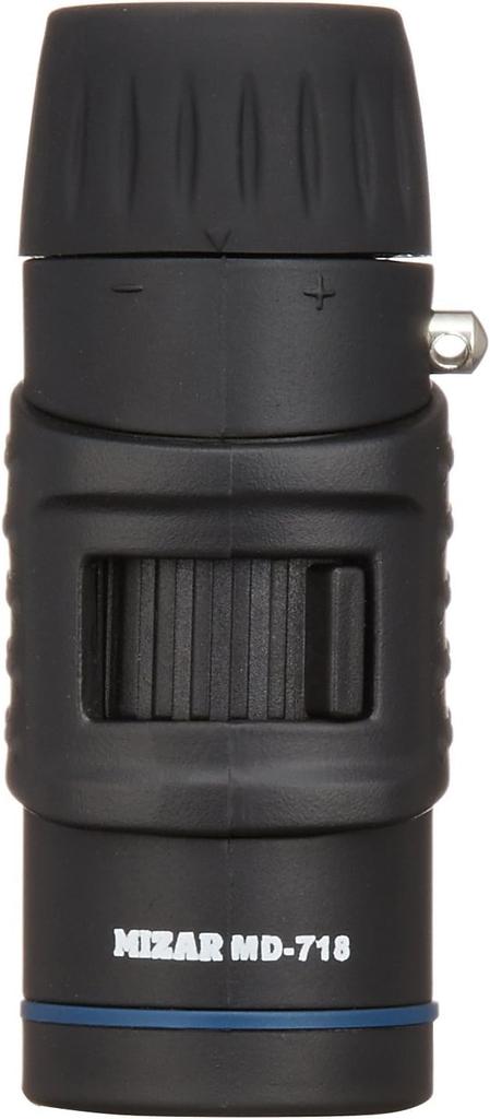 Mizar Tech Monocular, 7x18mm Diameter, Compact Type, with Case, Black, MD-718
