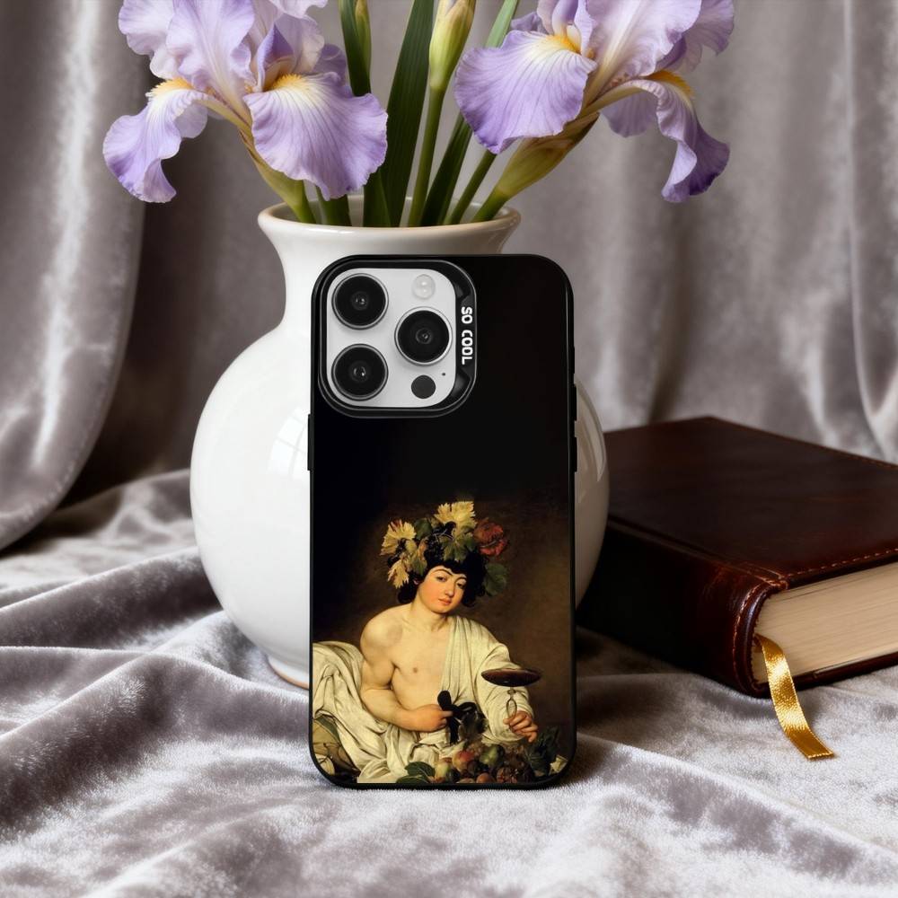 Art C-Caravaggio P-Paintings Phone Case For iPhone17,16,15,14,13,12,11 Plus,Pro Max Candy Silver Plated Inside Cover