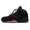 Air Jordan 5 Paris Night Slip Resistant Abrasion Resistant High Top Vintage Basketball Shoes Women's Black Red FD4814-008(Team645-)