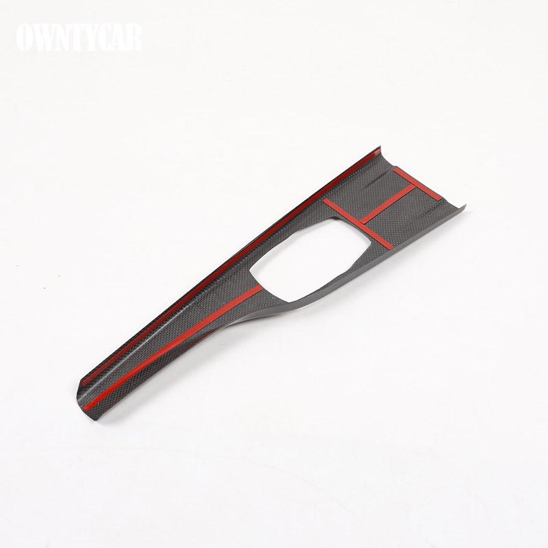 For BMW 3 4 Series F30 F31 F32 F35 2013-2019 Real Carbon Fiber Car Console Gear Shift Panel Decoration Cover Trim Stickers