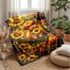 Fairy Highland Cow with Rainbow Theme blanket Lightweight Warm Flannel Blanket Decorative Throw Blanket for Home Decoration