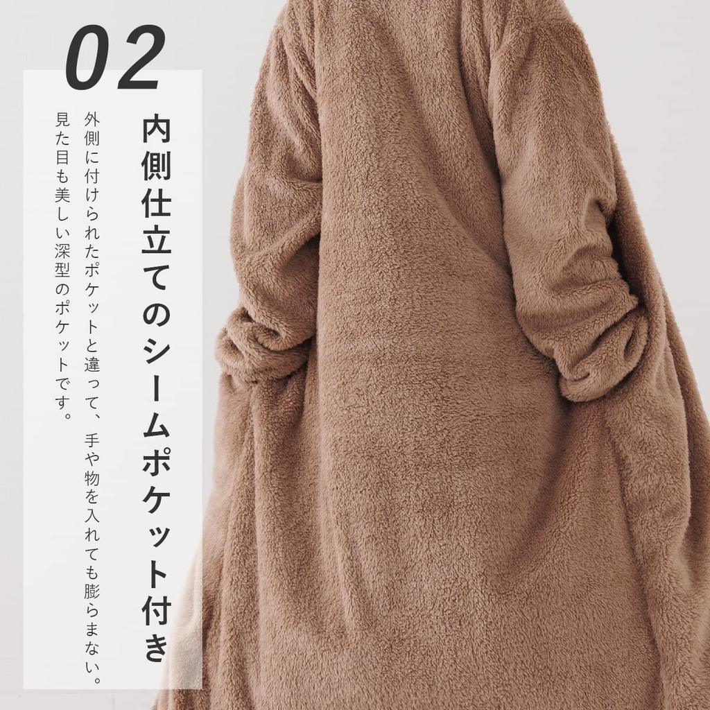 Aunii Tragbare Schaffell Winter Klassisch Lang Lockerer Schnitt und 8198 Damen Pyjama, Strickjacke, Morgenmantel, Oberbekleidung, Loungewear, Decke, Überwurf, Loungewear,