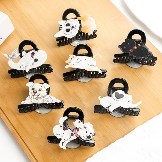 Hair Claw Cartoon Animal Design Back Head Hair Clip Anti-slip Teeth Strong Grip Shark Hair Clip Versatile Hair Accessory