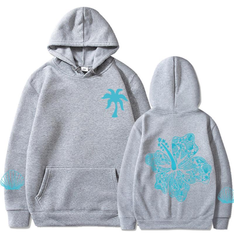 Podzimní Zimní Móda Volná Dámská Mikina Růžový Květinový Vzor Tištěná Ležérní Teplá Mikina