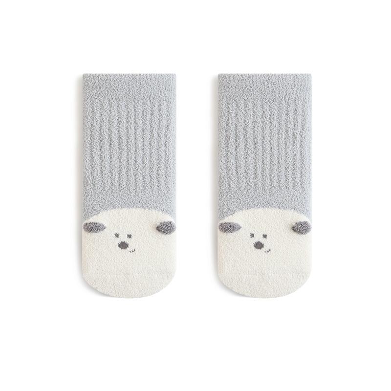 Newborn Socks Cartoon Children'S Socks Winter Warm Plus Velvet Baby Socks Indoor Kid Socks For Boys Girls Cartoon Children Sock