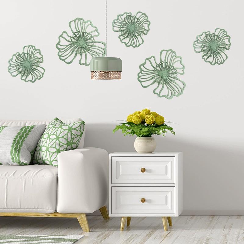 1 STK Wandmontiertes Mehrfarbiges Hohlmuster Doppellagig Heimdekoratives Eisen Kunst im Böhmischen Stil Elegant