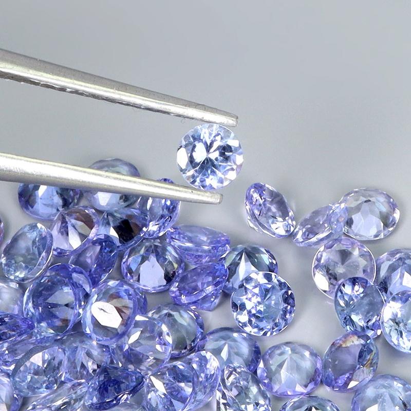 Natural Round Cut Tanzanite Gemstone, Healing A Color Loose Round Gemstone Lot.
