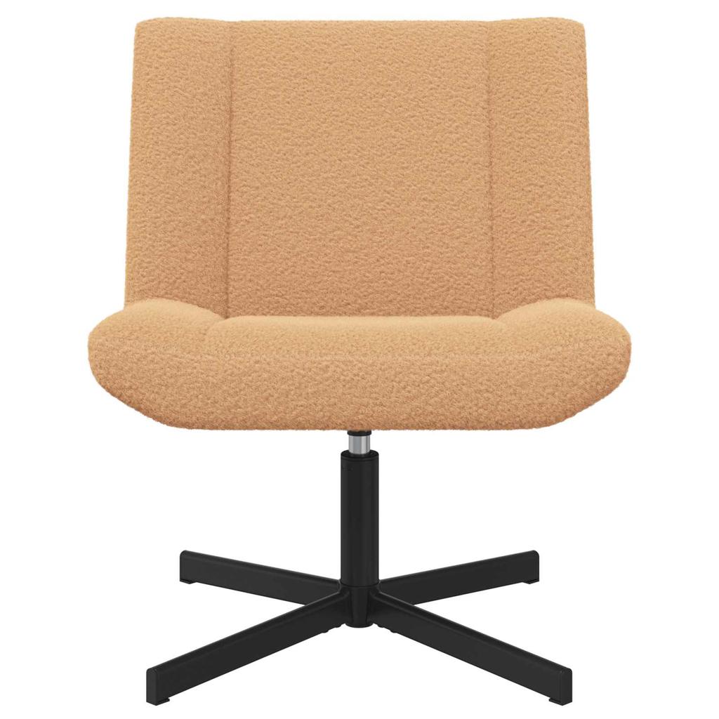 Swivel Chair Beige 63 x 75 x 76 cm Sheepskin Leather