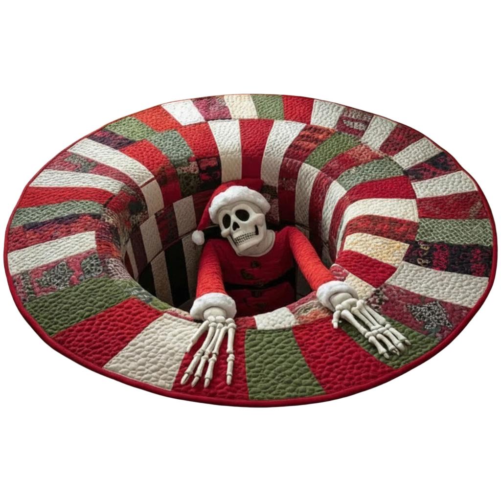 40cm Christmas Red Rug Snowman Gnome Skeleton Carpet 3D Car Christmas Tree Print Door Mat Room Home Halloween New Year Decor