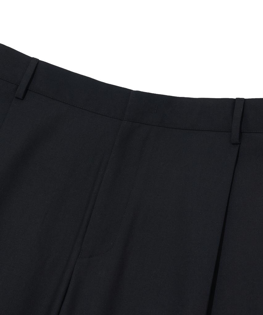 KNITTED [Knitted X Bdkd] Tr Wide Elastic Waist Slacks Black