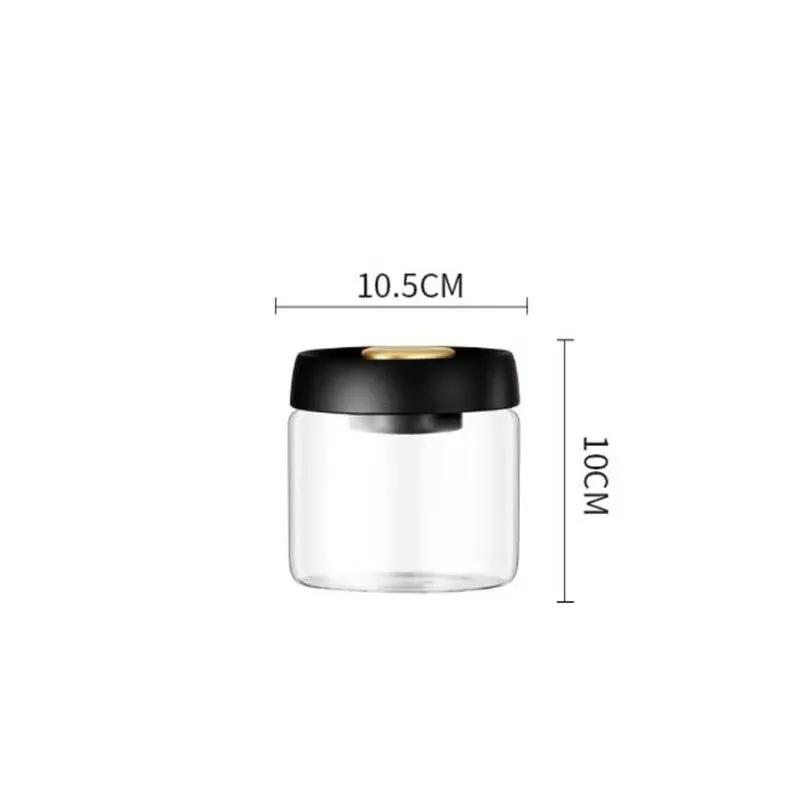 Household coffee bean storage jar Manual Vacuum Moisture Proproof Storage Jar Bottle Kitchen High Borosilicate Glass Tea Jar sea shipping lyp011