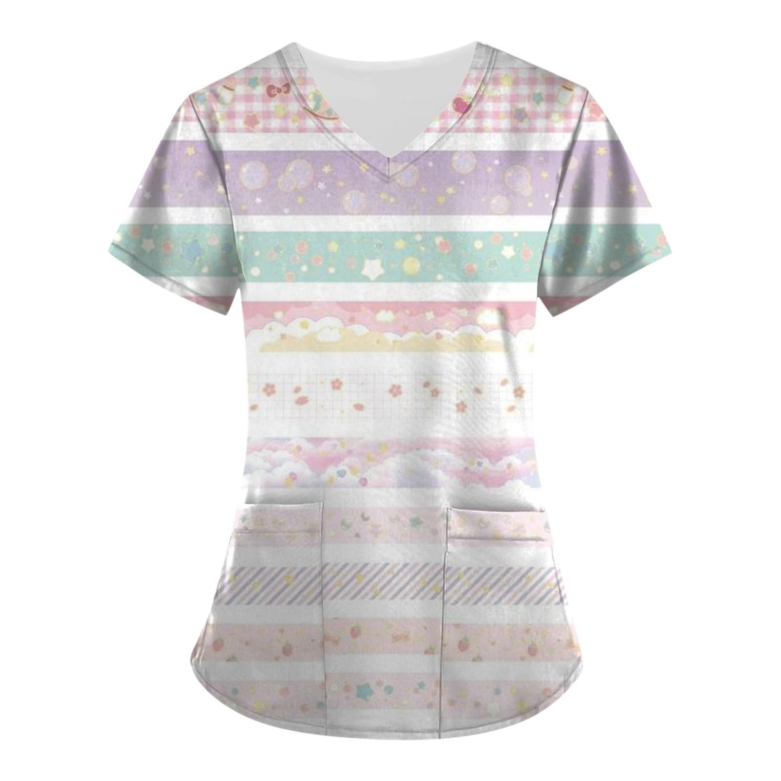 

Женский топ с короткими рукавами и v-образным вырезом с карманом и принтом Love ко Дню святого Валентина XL