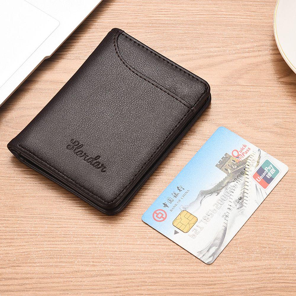 

Карман для денег Кошелек для монет Кошельки в корейском стиле PU Клатч Кошелек Зажим для денег Мужские кошельки коричневый