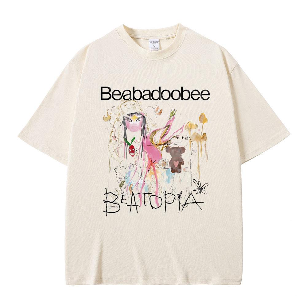 Beabadoobee Beatopia Albumtrykk T-skjorte Herre Dame Mote Oversized Streetwear Mann Sommer Casual Ren Bomull Kortermet