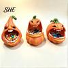 Halloween Party Ornament Big Mouth Pumpkin Storage Box, Figurine Resin Jewelry Tray, Bowl Trinket Keys Candy Holder for Home Office Desk Decor