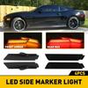 For Chevy Camaro 2010-2015 Front & LED Rear Bumper Side Marker Light Lamp Smoked