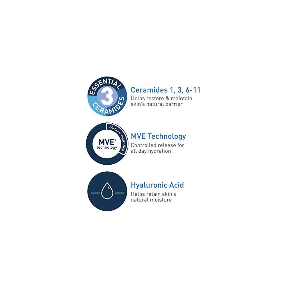 CeraVe Moisturising Cream for Dry To Very Dry Skin 454g with Hyaluronic Acid & 3 Essential Ceramides