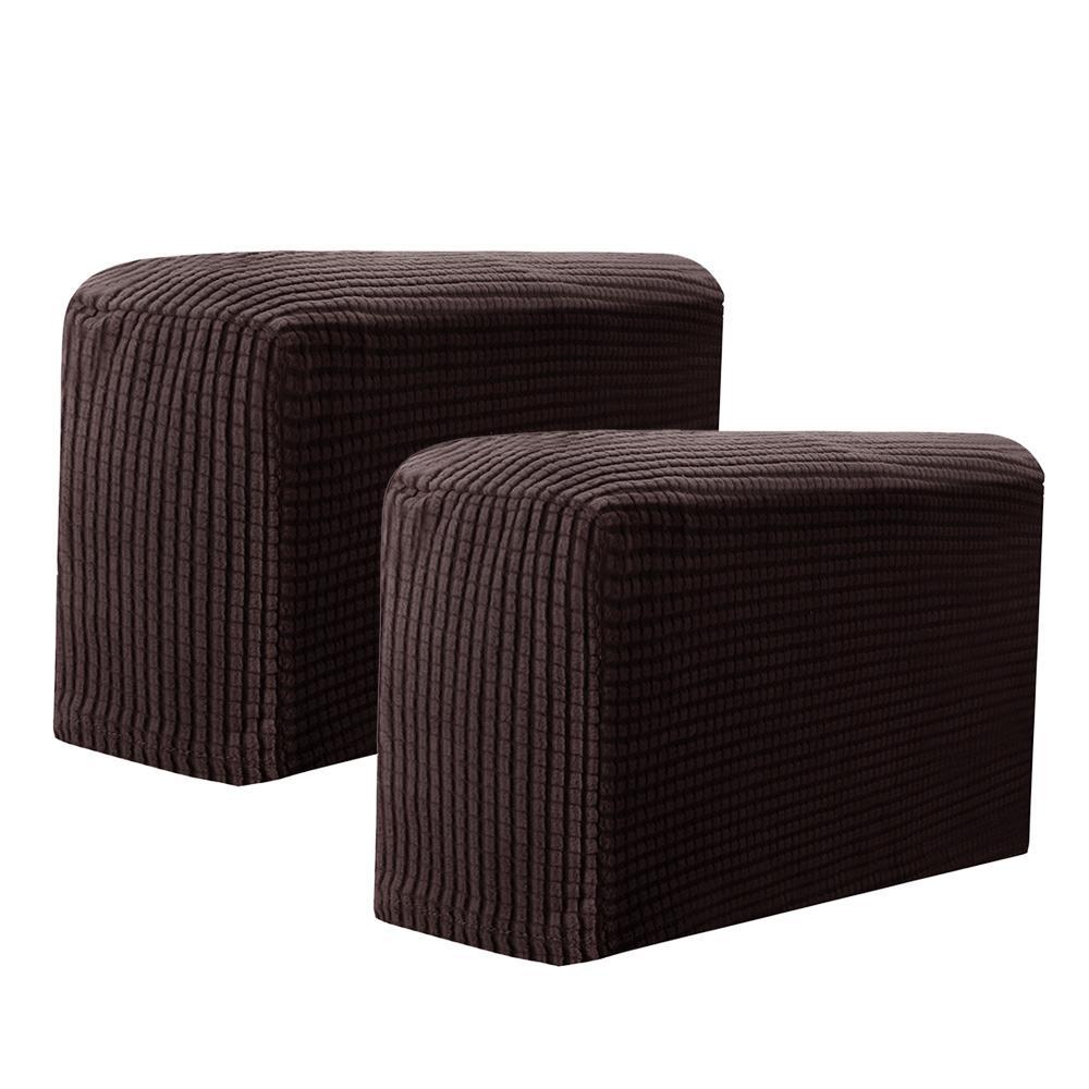 2PCS/SET Sofa Armrest Covers Fleece Premium Armrest Covers Stretchy Chair Sofa Couch Arm Protector Stretch To Fit