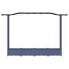 Raised Planter with Trellis and Hanging Roof Gray 207 x 40 x 126 cm PP