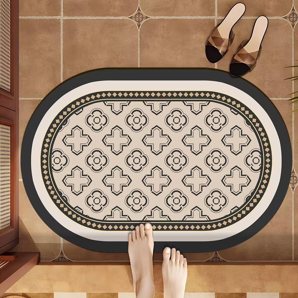 Bathroom Carpet Absorbent Floor Mat Anti Slip Floor Mat Entrance Dirt Resistant Mat