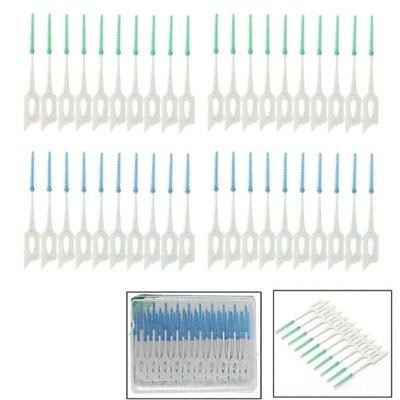 40 dentes macios com fenda escova de palito massageador saúde dental oral