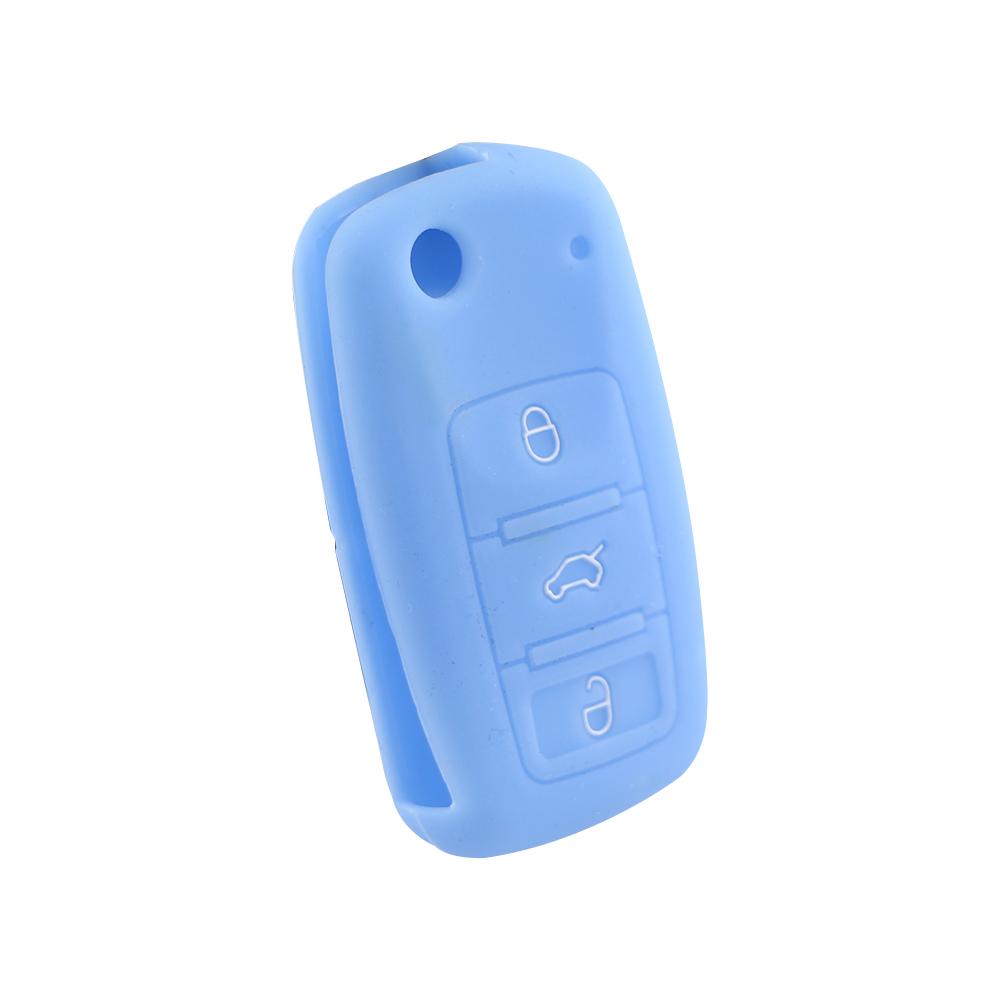 Car Key Case for Volkswagen VW POLO Tiguan Passat B5 B6 B7 Golf Beetle Bora Silicon for Skoda Octavia Key Cover Shell Protector