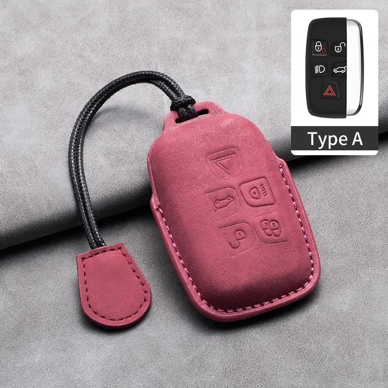 Leather Car Key Case Cover Holder Shell Keychain for Land Rover Range Rover Sport Discovery 3 4 Elander 2 Evoque Accessories