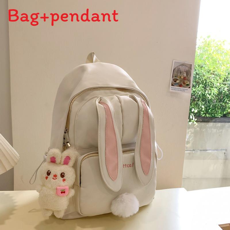 Harajuku Girl Backpack With Bunny Ears School Bag For Teens Waterresistant With Adjustable Straps